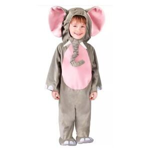 Fun World FUZZY ELEPHANT Kids Halloween Costume Size 3T-4T Dress Up EUC